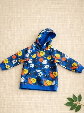 Ripzone Monster Hoodie – Blue/Yellow Character Style | Size 4T